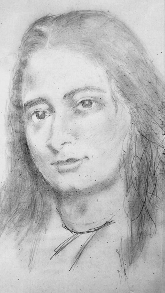 Paramahansa Yogananda portrait sketch