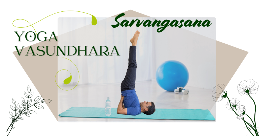 Man performing Sarvangasana (Shoulder Stand) yoga pose